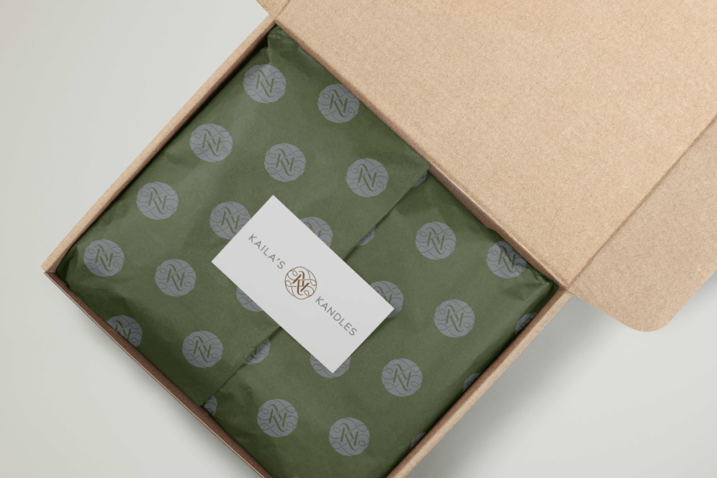 Packaging Mockup for Kaila's Kandles