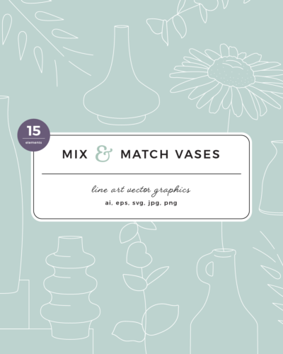 Digital Download of Mix & Match Flower Vases